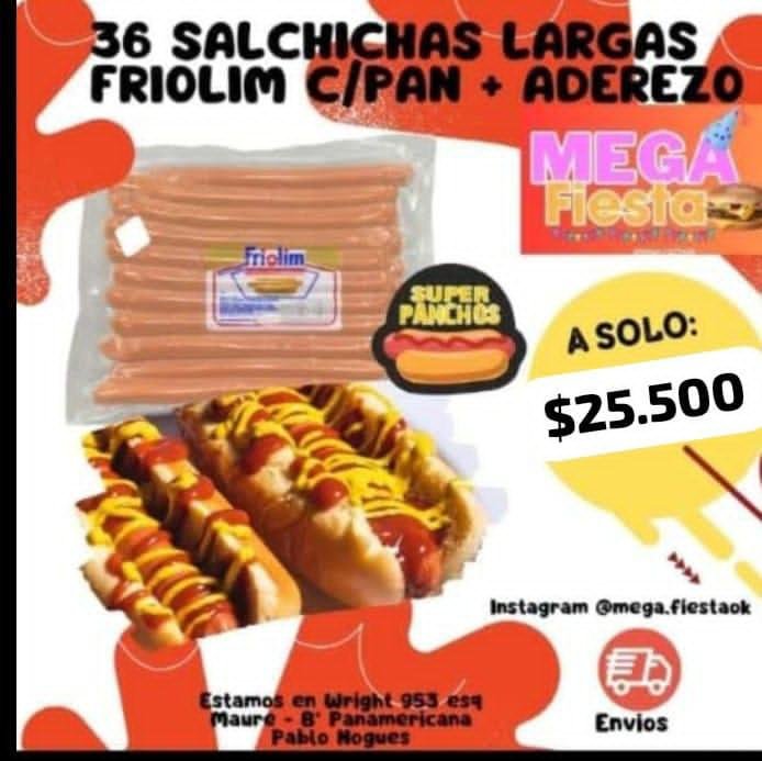 Promo salchichas largas marca Friolim